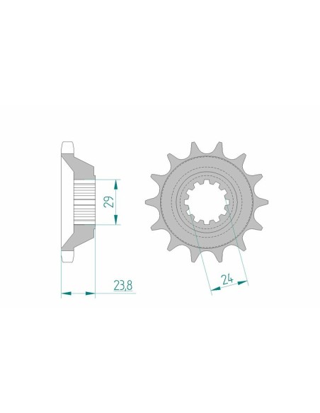 AFAM Steel Standard Front Sprocket 24806 - 530
