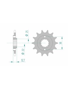Pinion față standard din...