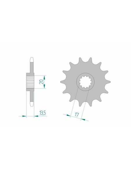 AFAM Steel Standard Front Sprocket 55300 - 520