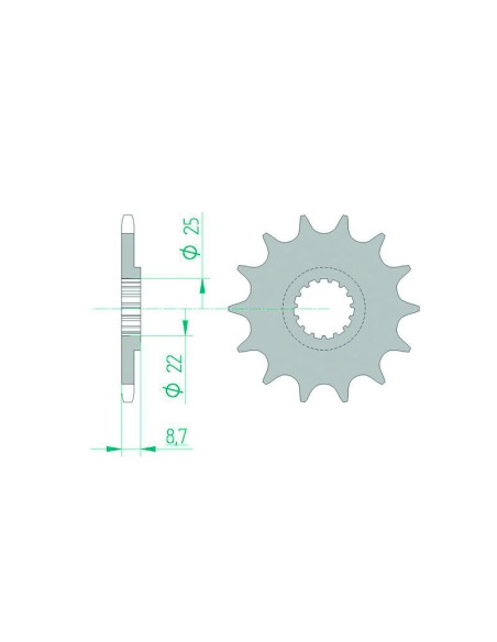 AFAM Steel Self-Cleaning Front Sprocket 73301 - 520