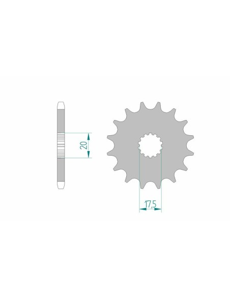 Pinion frontal cu autocuratare din otel AFAM 21202 - 520