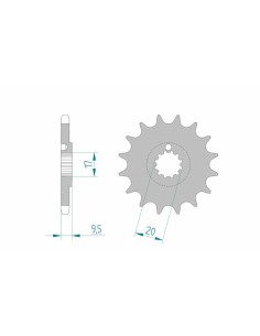 Pinion frontal cu...