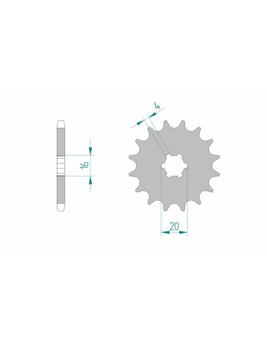 Pinion frontal cu autocuratare din otel AFAM 28200 - 520