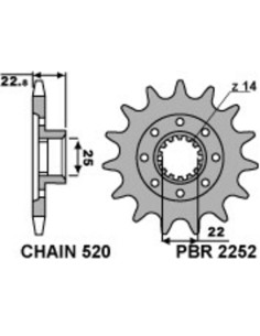 Pinion față standard din...