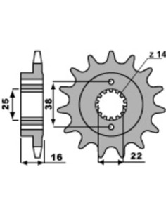 Pinion față standard din...