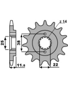 Pinion față standard din...