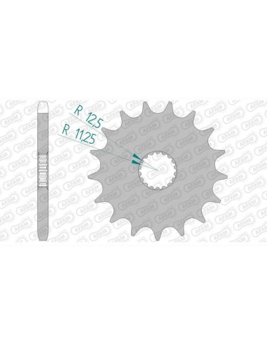 Pinion față standard din oțel AFAM 88900 - 525