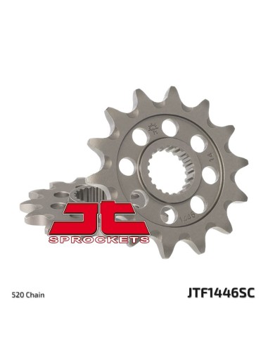 JT SPROCKETS Pinion din oțel cu autocurățare față 1446 - 520