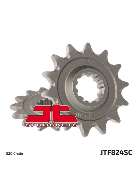JT SPROCKETS Pinion din oțel cu autocurățare față 824 - 520