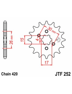JT SPROCKETS Pinion față... 2