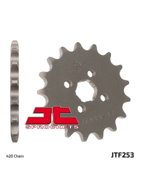 JT SPROCKETS Pinion față standard din oțel 253 - 428