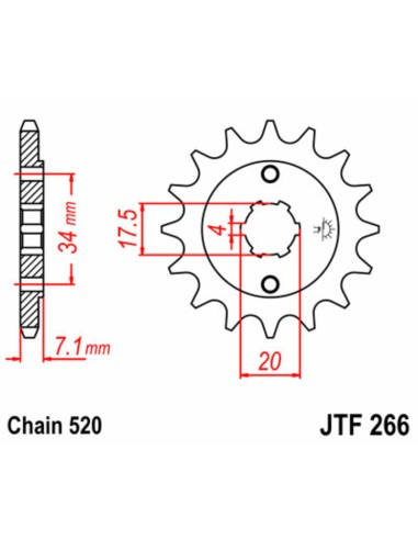 JT SPROCKETS Pinion față standard din... JT SPROCKETS Pinion față standard din...