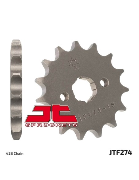 JT SPROCKETS Pinion față standard din oțel 274 - 428
