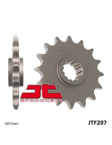 JT SPROCKETS Pinion față standard din oțel 297 - 520