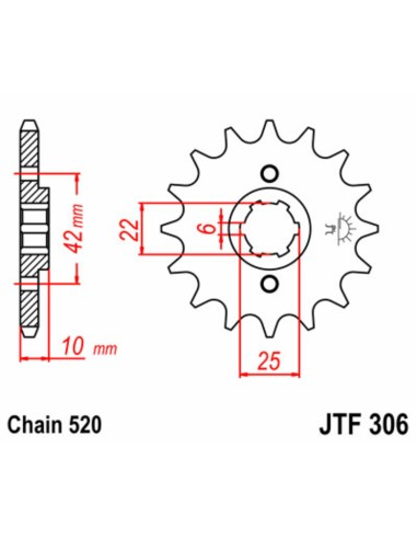 JT SPROCKETS Steel Standard Front...
