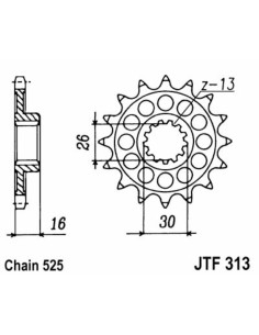 JT SPROCKETS Pinion față... 2