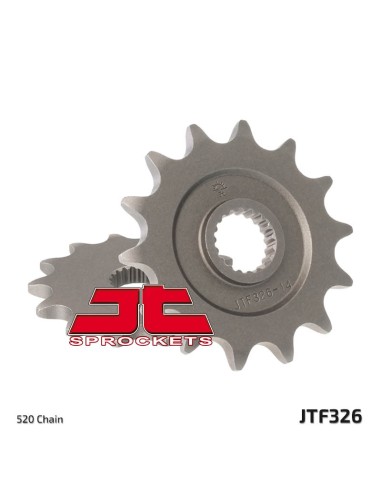 JT SPROCKETS Pinion față standard din oțel 326 - 520