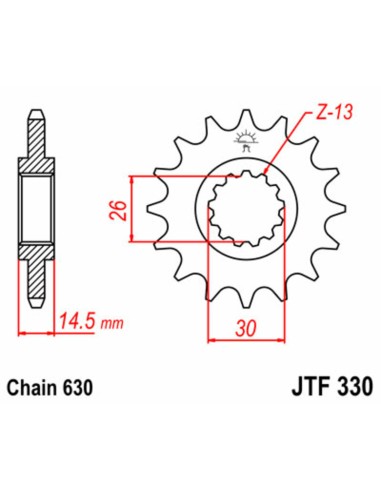 JT SPROCKETS Pinion față standard din...