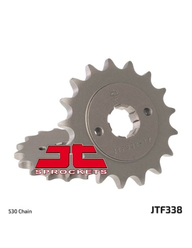 JT SPROCKETS Pinion față standard din oțel 338 - 530