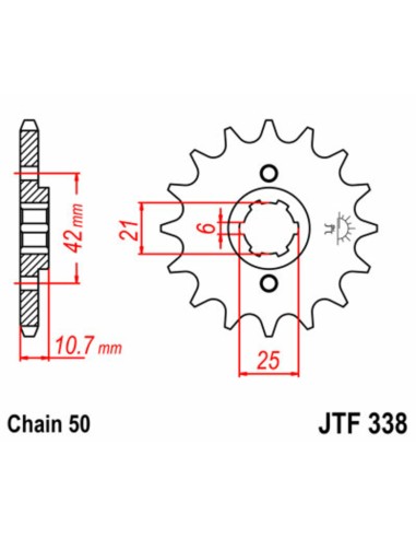 JT SPROCKETS Pinion față standard din... JT SPROCKETS Pinion față standard din...
