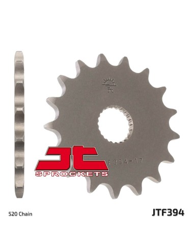 JT SPROCKETS Pinion față standard din oțel 394 - 520