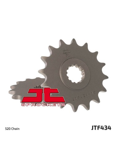 JT SPROCKETS Pinion față standard din oțel 434 - 520