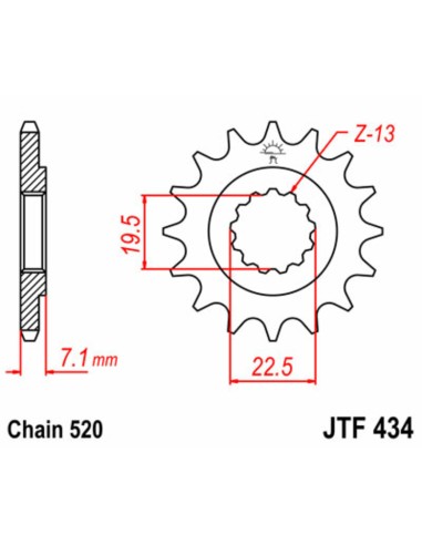 JT SPROCKETS Steel Standard Front...