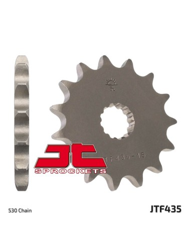 JT SPROCKETS Pinion față standard din oțel 435 - 520