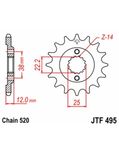 JT SPROCKETS Pinion față... 2