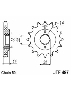 JT SPROCKETS Pinion față... 2
