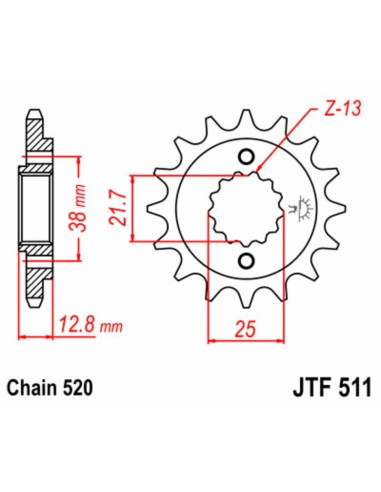 JT SPROCKETS Steel Standard Front...