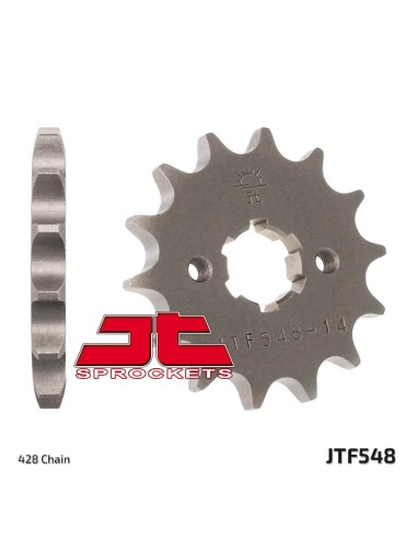 JT SPROCKETS Pinion față standard din oțel 548 - 428
