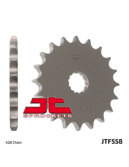 JT SPROCKETS Pinion față standard din oțel 558 - 428