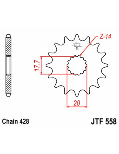 JT SPROCKETS Steel Standard Front... JT SPROCKETS Steel Standard Front...