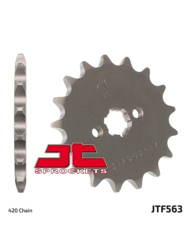 JT SPROCKETS Pinion față standard din oțel 563 - 420