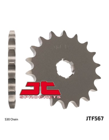 JT SPROCKETS Pinion față standard din oțel 567 - 530