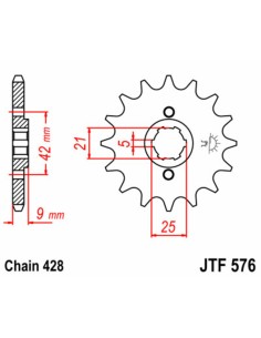 JT SPROCKETS Pinion față... 2