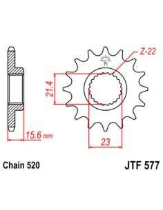 JT SPROCKETS Pinion față... 2
