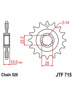 JT SPROCKETS Pinion față... 2