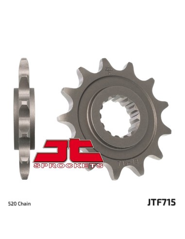 JT SPROCKETS Pinion față standard din oțel 715 - 520