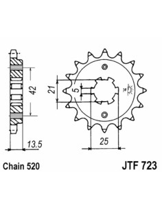 JT SPROCKETS Pinion față... 2