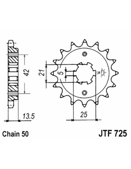 JT SPROCKETS Steel Standard Front Sprocket 725 - 530