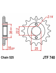 JT SPROCKETS Pinion față... 2