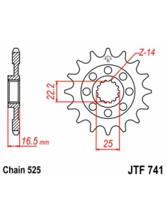 JT SPROCKETS Pinion față... 2