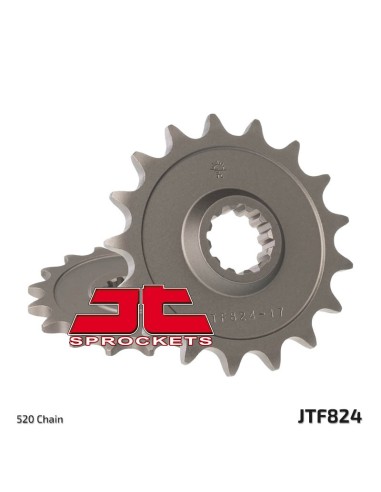 JT SPROCKETS Pinion față standard din oțel 824 - 520