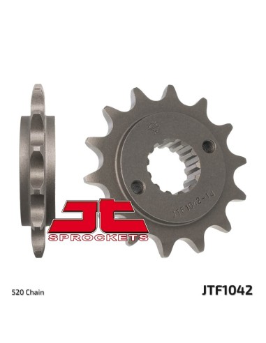 JT SPROCKETS Pinion față standard din oțel 1042 - 520