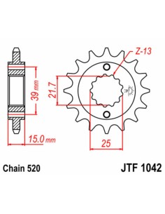 JT SPROCKETS Pinion față... 2