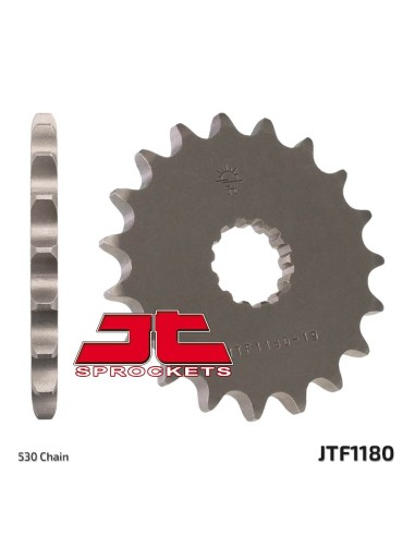 JT SPROCKETS Pinion față standard din oțel 1180 - 530