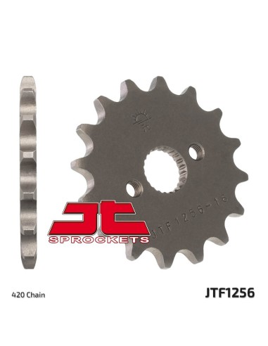 JT SPROCKETS Pinion față standard din oțel 1256 - 420