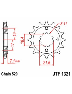 JT SPROCKETS Pinion față... 2